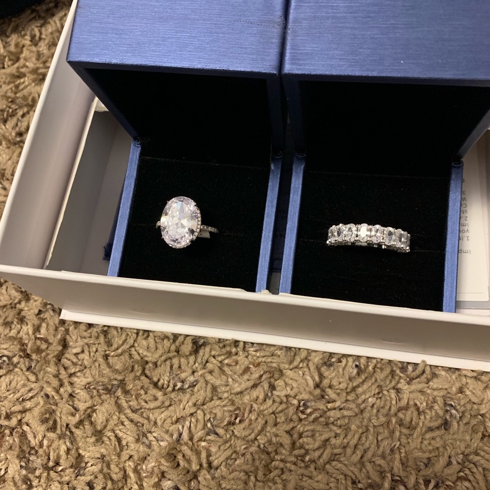 Engagement ring & eternity band